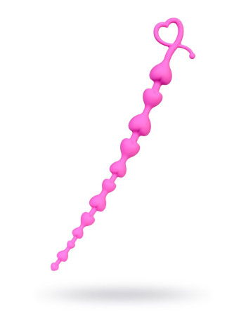 Анальная цепочка ToDo by Toyfa Long Sweety, силикон, розовый, 34 см, Ø 2,7 см