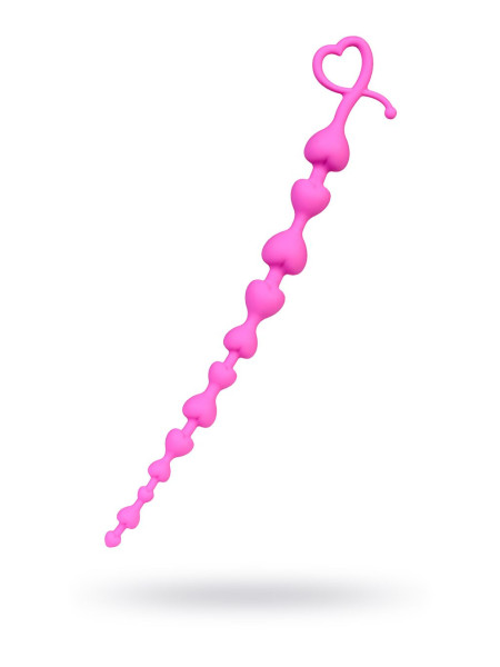 Анальная цепочка ToDo by Toyfa Long Sweety, силикон, розовый, 34 см, Ø 2,7 см