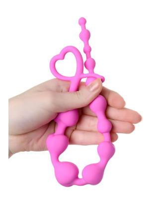 Анальная цепочка ToDo by Toyfa Long Sweety, силикон, розовый, 34 см, Ø 2,7 см