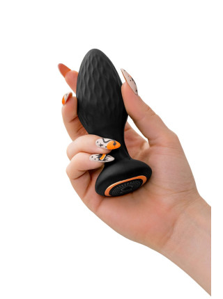 Анальная вибровтулка с ротацией POPO Pleasure Tucana, с управлением от приложения и пульта, силикон