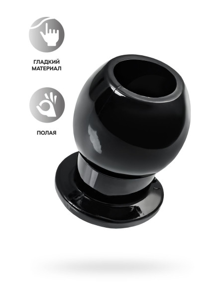 Анальная втулка TOYFA Basic M, TPE, чёрный, 6,5 см