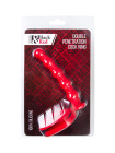 Насадка на пенис для двойного проникновения Black&Red by TOYFA, силикон, красная, 19,5 см