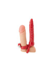 Насадка на пенис Black&Red by TOYFA с вибрацией, PVC, красный, 24 см