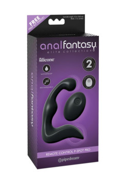 Вибромассажер простаты с пультом ДУ серии Elite Remote Control P-Spot Pro Pipedream, c вибрацией, длина 14.20 см 