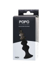 Анальная втулка POPO Pleasure by TOYFA Indi, водонепроницаемая, силикон, черная, 11,5 см, Ø 2,9 см