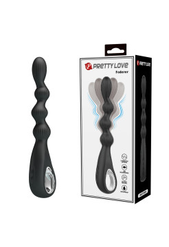 Анальная ёлочка с вибрацией Federer Pretty Love, c вибрацией, длина 22.20 см