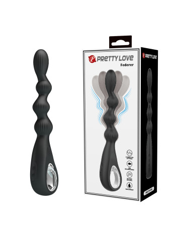 Анальная ёлочка с вибрацией Federer Pretty Love, c вибрацией, длина 22.20 см
