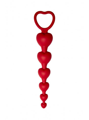 Анальная цепочка Love Beam, диаметр до 3,2 см, длина 19 , цвет бордовый