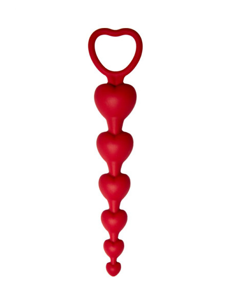 Анальная цепочка Love Beam, диаметр до 3,2 см, длина 19 , цвет бордовый