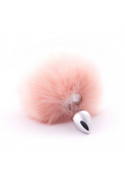 Анальная пробка с искусственным хвостом (Бежевый)