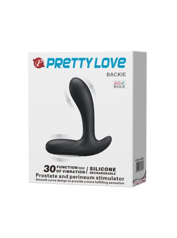 BACKIE Вибростимулятор простаты 30 ф-ций Baile Pretty Love, c вибрацией, длина 13.00 см, диаметр 3.50 см