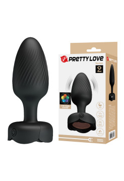 Анальная вибропробка с разноцветной подсветкой VARIAN Baile Pretty Love, c вибрацией, длина 10.80 см, диаметр 3.80 см