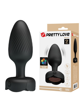 Анальная вибропробка с разноцветной подсветкой VARIAN Baile Pretty Love, c вибрацией, длина 10.80 см, диаметр 3.80 см