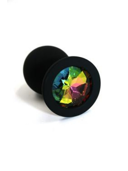 Анальная пробка из силикна rainbow Длина - 7 см, диаметр - 3,5 см