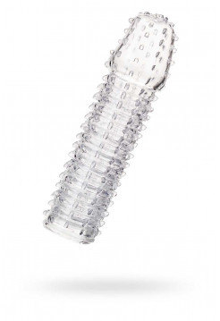 Насадка на пенис TOYFA A-Toys  , TPR, Прозрачный, 15,2 см