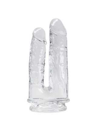 Фаллоимитатор двойной Imperium Jelly Dildo прозрачный Adrien Lastic , длина 14.00 см, диаметр 4.30 см