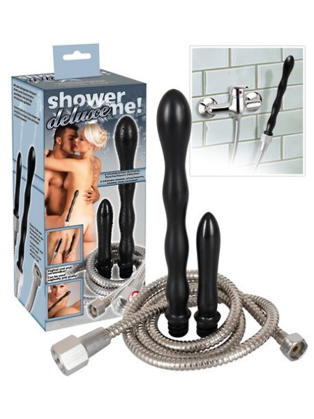 Набор для подготовки к анальному сексу для душа Shower me Deluxe ORION, длина 25.00см, диаметр 1.70см
