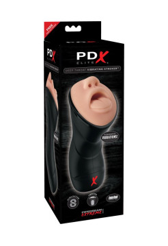 Мастурбатор-ротик с вибрацией глубокая глотка PDX ELITE Deep Throat Vibrating Stroker
