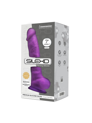 SileXD Фаллоимитатор Model 1 7 фиолетовый Adrien Lastic , длина 17.60см, диаметр 3.50см 