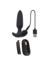 Анальная вибропробка с пультом ДУ Black Beauty Evolved, c вибрацией, длина 11.33 см, диаметр 2.62 см 