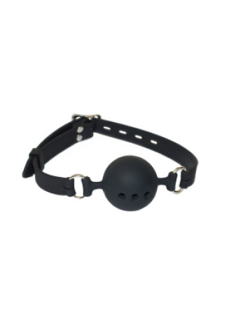 Кляп 4.5 см с черными ремнями и контрастной строчкой