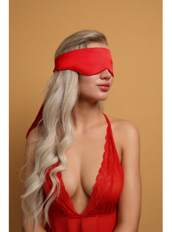 Нежная цельноатласная маска красная (Base)