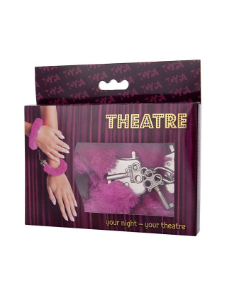 Наручники TOYFA Theatre, меховые, розовые, 28 см.