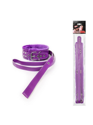 ОШЕЙНИК и поводок с ручкой-петлёй цвет фиолетовый