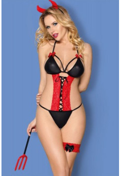 КОСТЮМ (боди, ободок, подвязка, трезубец) разм. S\M, L/XL