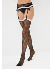 Чулки с поясом и белой окантовкой S/M