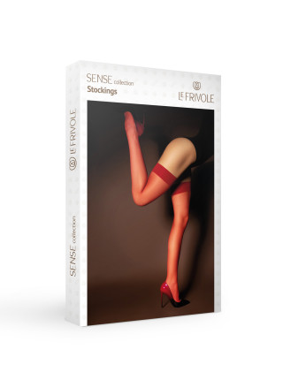 Базовые красные капроновые чулки 20 ден (SENSE) 2\3.