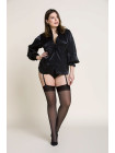 Черные чулки Cher Plus Size 15 den без силиконовой поддержки (под пояс) 5\6