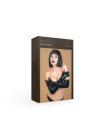 Элегантные перчатки из материала wet look (My Shadow) L\XL