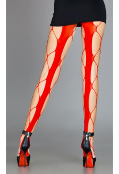 Колготки, сетка очень крупная, красные