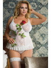 Корсет и трусы с доступом SoftLine Collection Adel, белый, XL, ХХL, XXXL