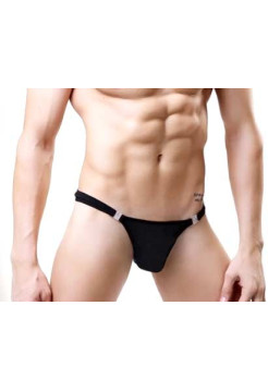 Трусы мужские стринги, черные S\M, M\L