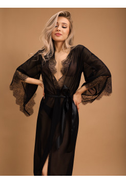 Элегантный пеньюар с отделкой кружевом (Muse) L/XL