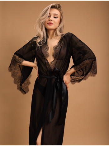Элегантный пеньюар с отделкой кружевом (Muse) L/XL