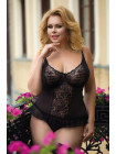 Корсет и трусы с доступом SoftLine Collection Adel, черный, XХХL