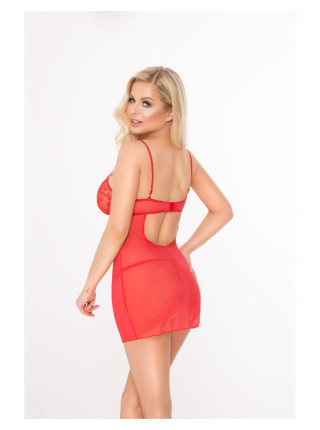 Ночная сорочка и стринги SoftLine Collection Alida, красный, S, L