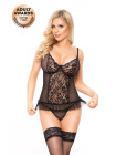 Корсет и трусики Softline Collection, Capri, черный, S, M, L