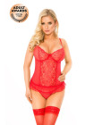 Корсет и трусики Softline Collection, Capri, красный, M