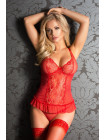 Корсет и трусики Softline Collection, Capri, красный, M