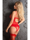 Корсет и трусики Softline Collection, Capri, красный, M