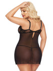 Ночная сорочка и стринги SoftLine Collection Cornelia, черный, XL, XXXL