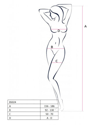 Костюм-сетка Passion Erotic Line, белый, OS