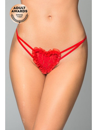 Стринги с сердечком SoftLine Collection, красный, S/L