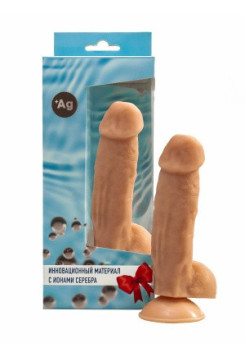 ФАЛЛОИМИТАТОР С ИОНАМИ СЕРЕБРА С ПРИСОСКОЙ № 5, L 135 мм, D 42 мм