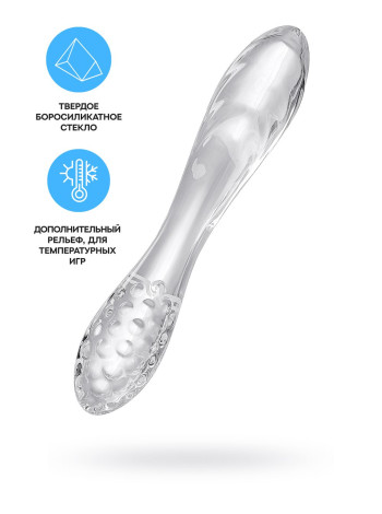 Двусторонний фаллоимитатор Satisfyer Dazzling Crystal 1, стекло, прозрачный, 18,5 см