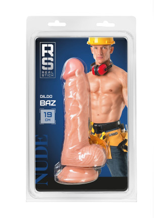 Реалистичный фаллоимитатор RealStick Nude Baz, PVC, телесный, 19 см